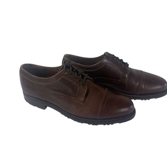 Classic Brown Leather Men's Shoes Johnson & Murphy 9.5D brown Oxford - Picture 3 of 9